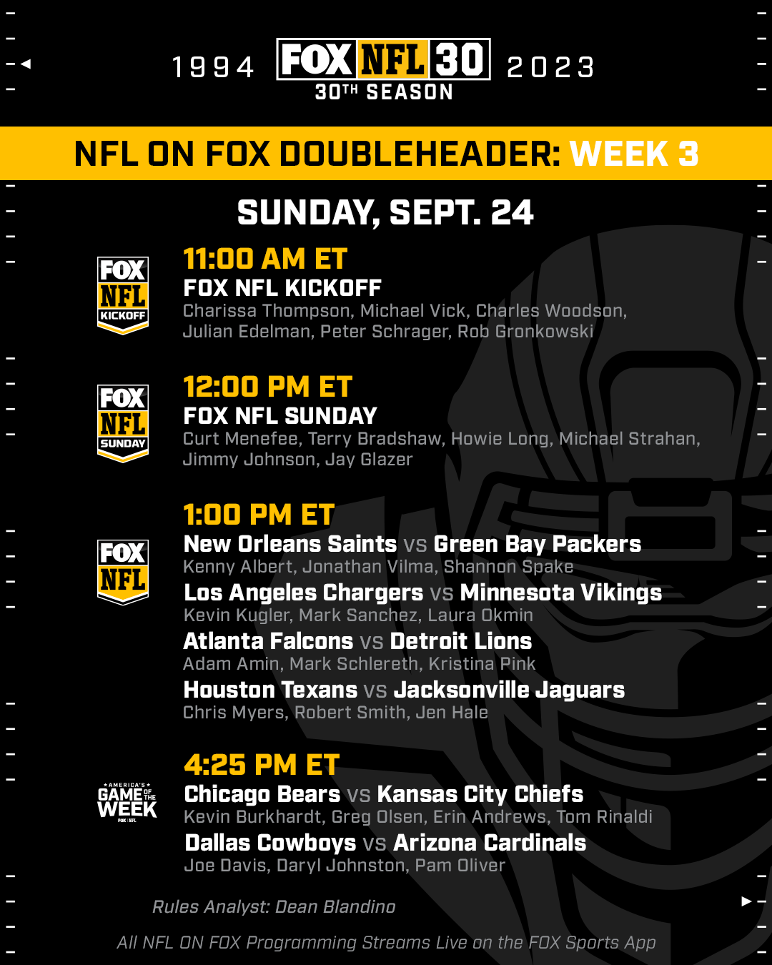 NFL Week 3 Schedule: Key Games to Watch