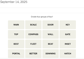 Hints for NYT Connections on September 14, 2023