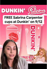 Sabrina Carpenter Teams Up with Dunkin’ for Unique Cup Design