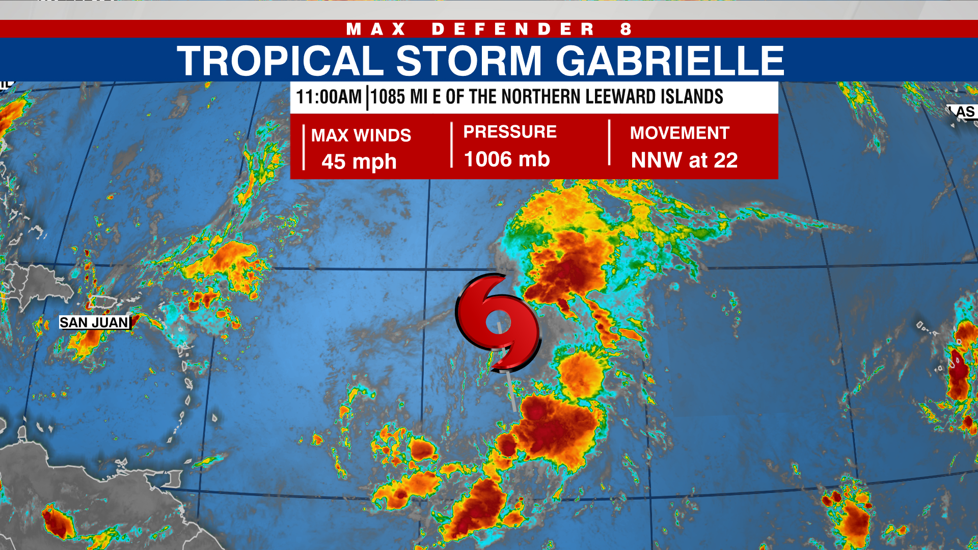 Tropical Storm Gabrielle: Impact and Forecast in the Atlantic