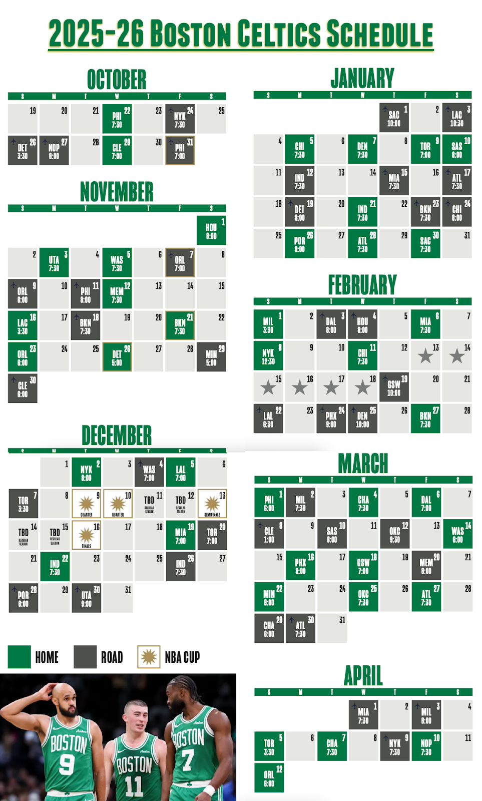 Boston Celtics Schedule Highlights for the 2023 Season