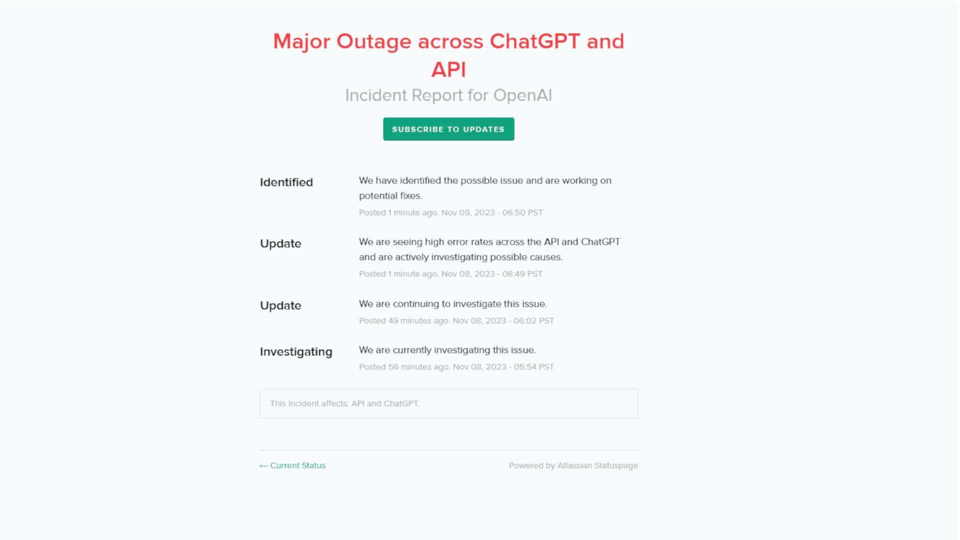 Recent Outage: Understanding Why ChatGPT Went Down