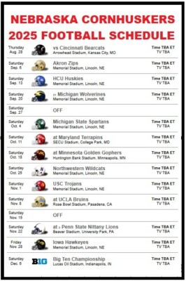 2023 Nebraska Football Schedule: Key Dates and Matches