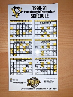 Pittsburgh Penguins Schedule for the 2023-2024 NHL Season