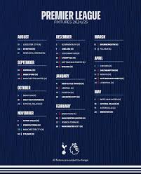 Tottenham Hotspur Schedule for the 2023-2024 Season