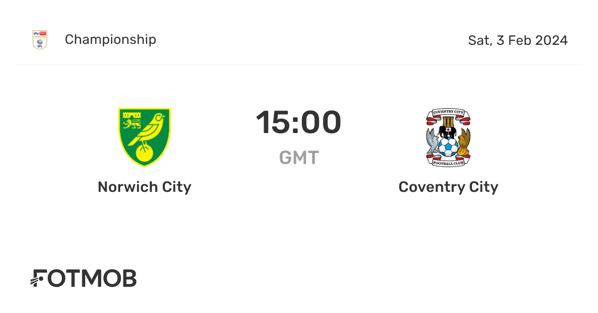 Norwich City vs Coventry: Clash of the Championship Rivals